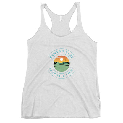 Newton Lake Sunset Women's Racerback Tank