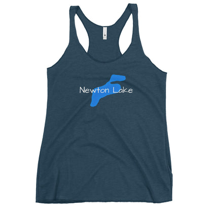 Newton Lake Outline Women's Racerback Tank