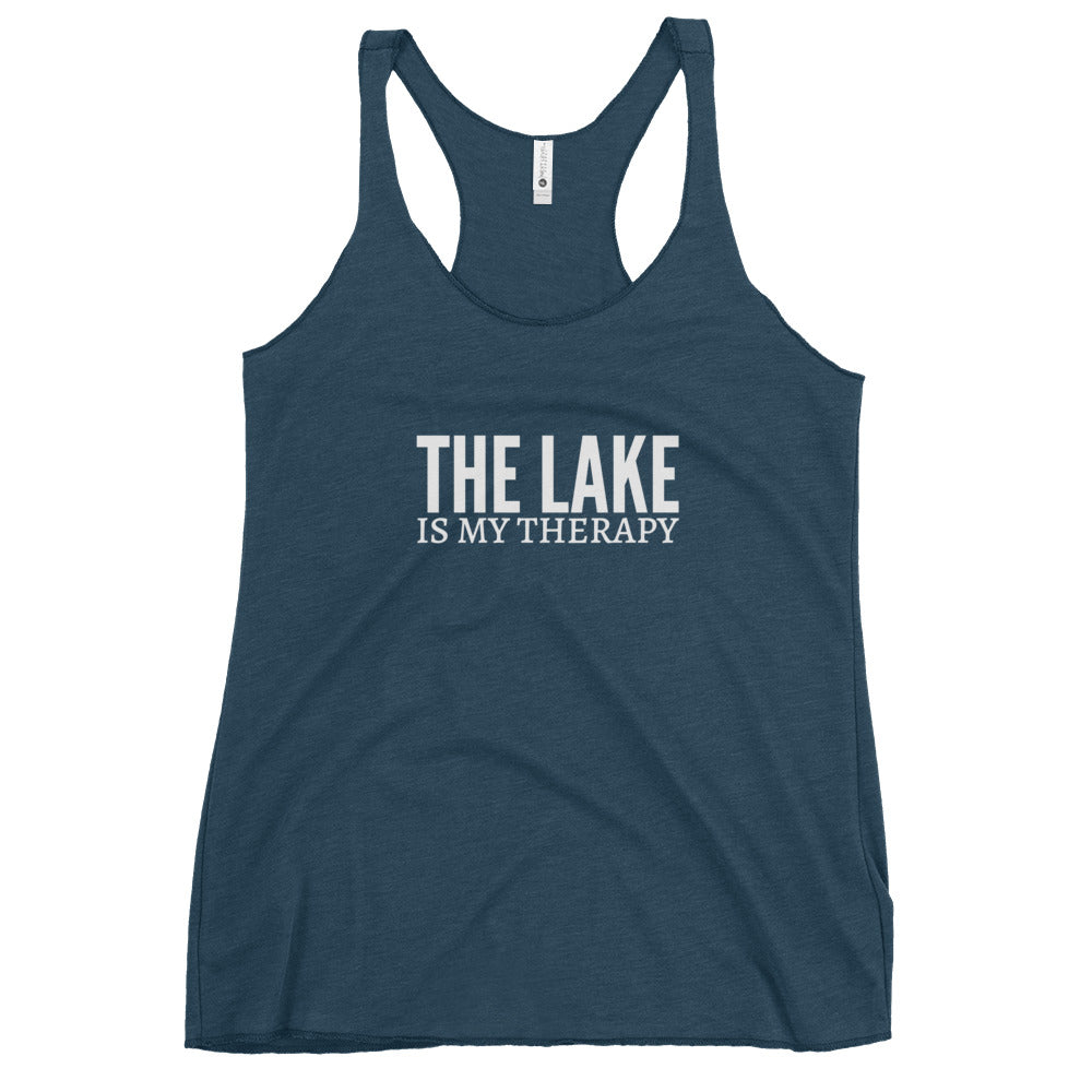 The Lake Is My Therapy Women's Racerback Tank