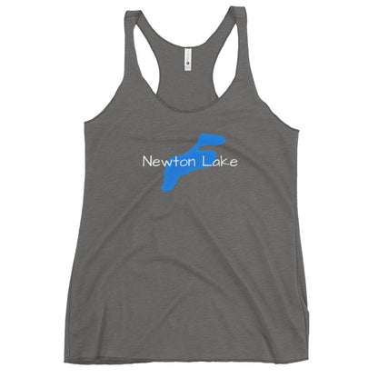 Newton Lake Outline Women's Racerback Tank