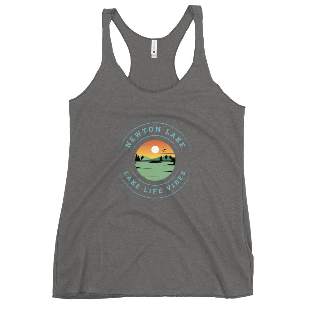 Newton Lake Sunset Women's Racerback Tank