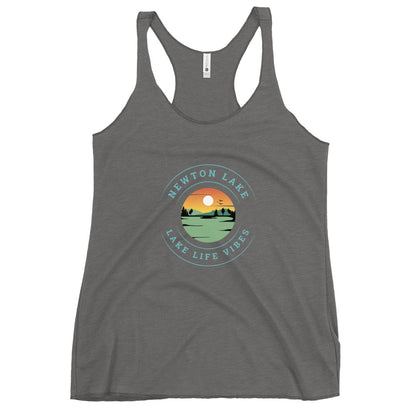Newton Lake Sunset Women's Racerback Tank