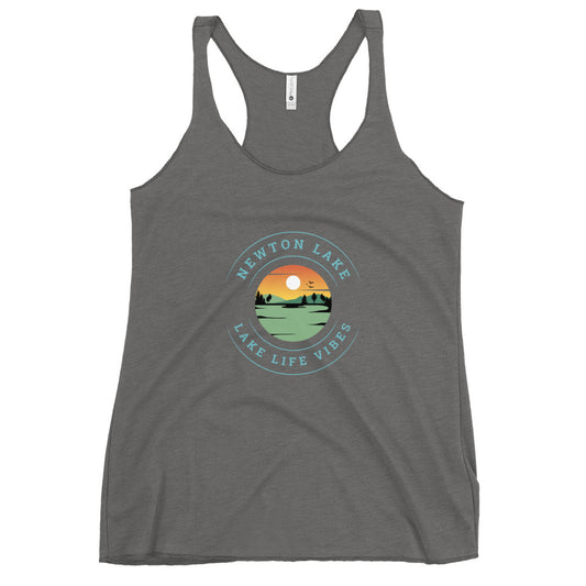 Newton Lake Sunset Women's Racerback Tank