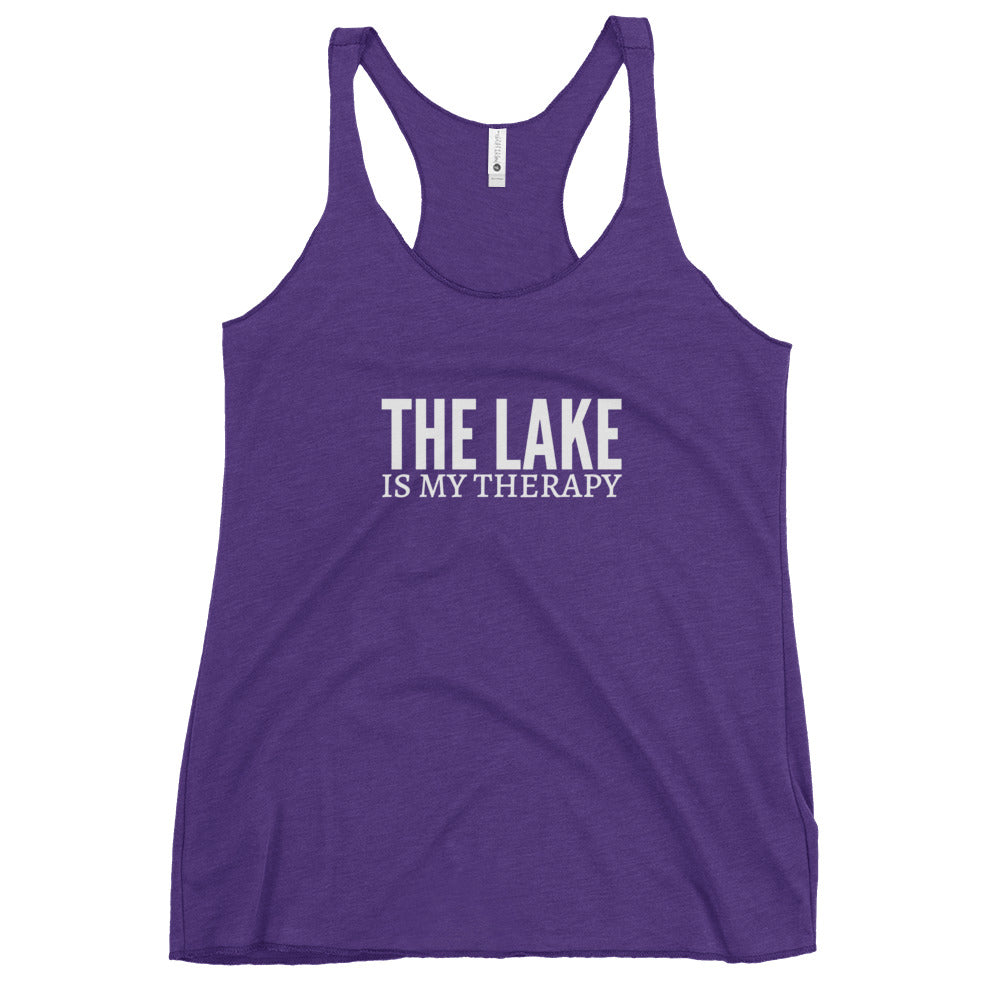The Lake Is My Therapy Women's Racerback Tank