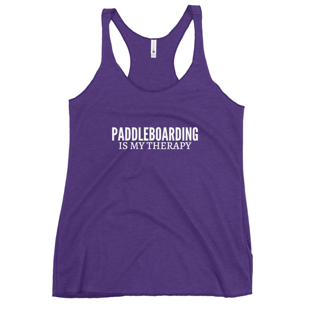 Paddleboarding Is My Therapy Women's Racerback Tank