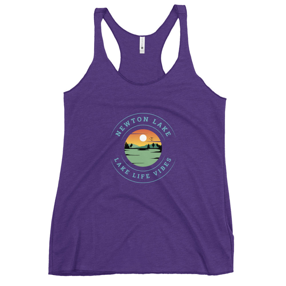Newton Lake Sunset Women's Racerback Tank