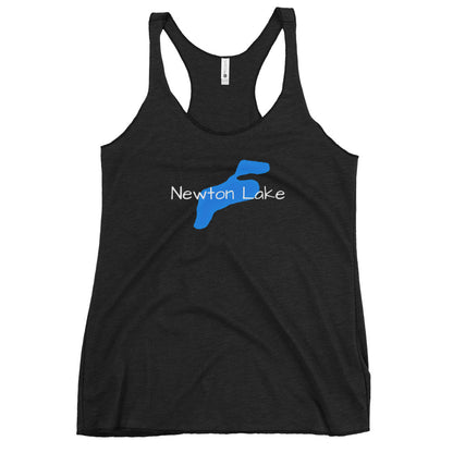 Newton Lake Outline Women's Racerback Tank