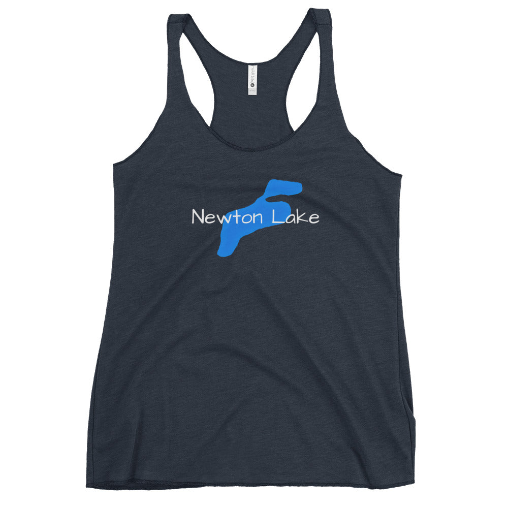 Newton Lake Outline Women's Racerback Tank