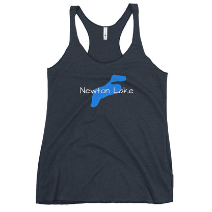 Newton Lake Outline Women's Racerback Tank