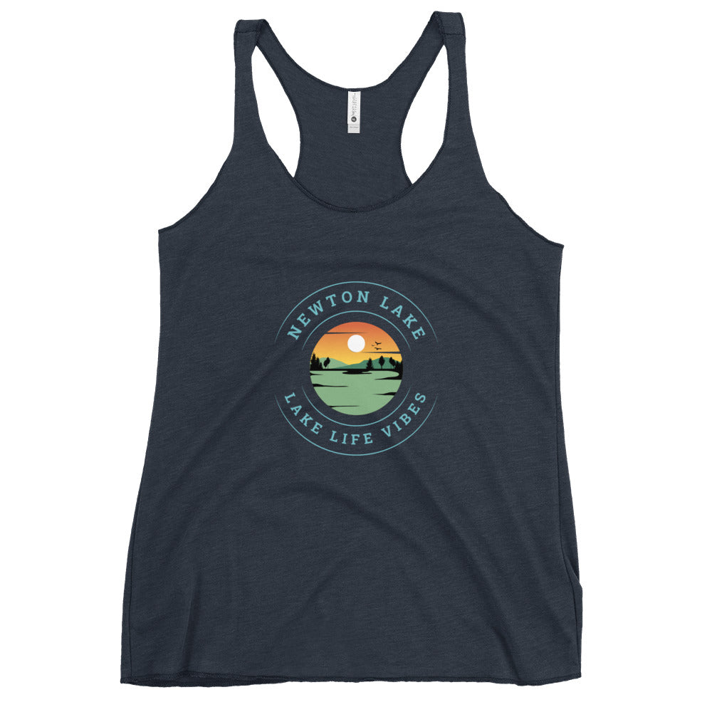 Newton Lake Sunset Women's Racerback Tank