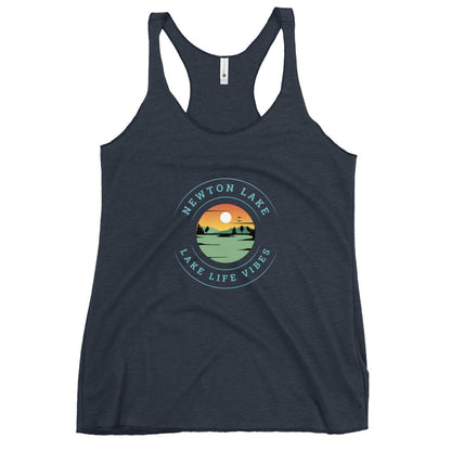 Newton Lake Sunset Women's Racerback Tank