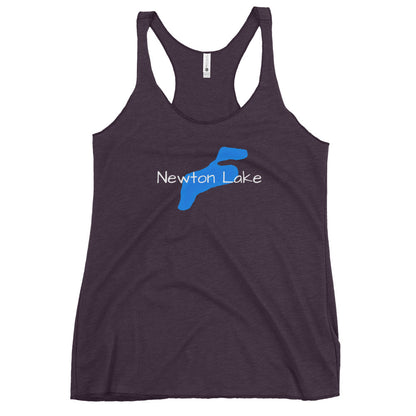 Newton Lake Outline Women's Racerback Tank