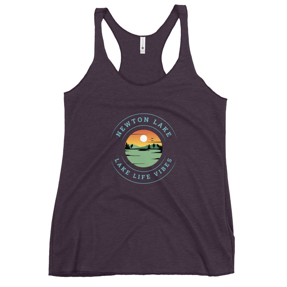 Newton Lake Sunset Women's Racerback Tank