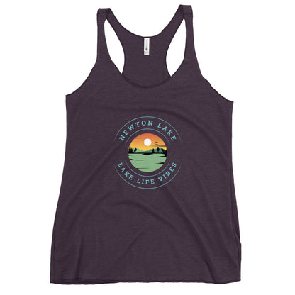 Newton Lake Sunset Women's Racerback Tank