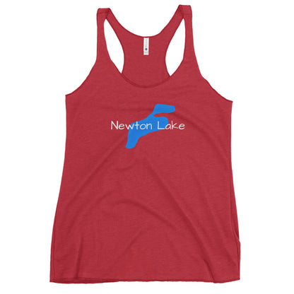 Newton Lake Outline Women's Racerback Tank