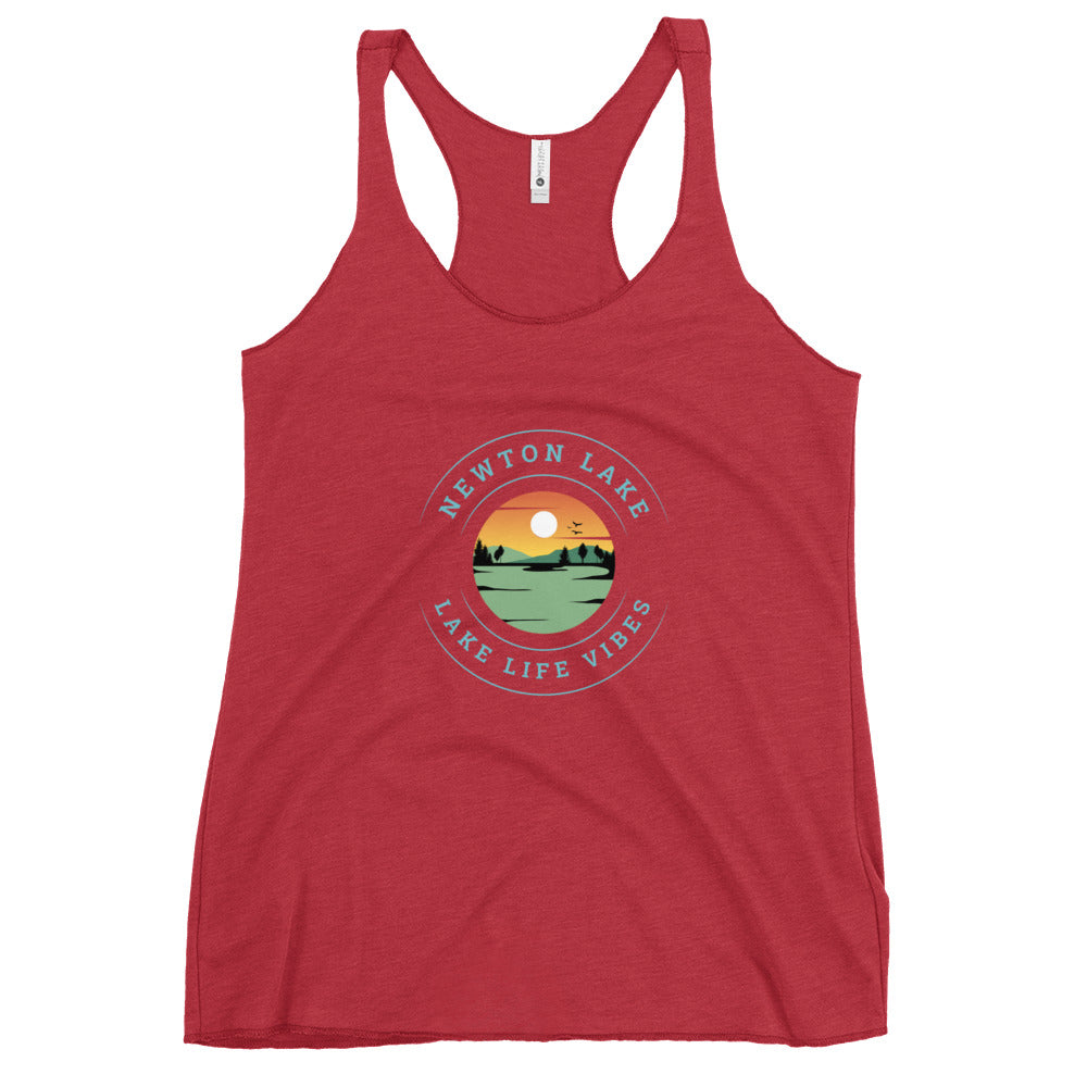 Newton Lake Sunset Women's Racerback Tank