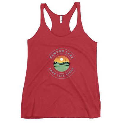 Newton Lake Sunset Women's Racerback Tank