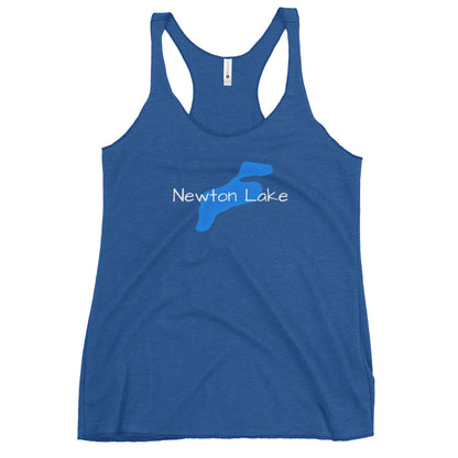 Newton Lake Outline Women's Racerback Tank