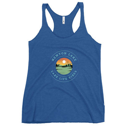 Newton Lake Sunset Women's Racerback Tank