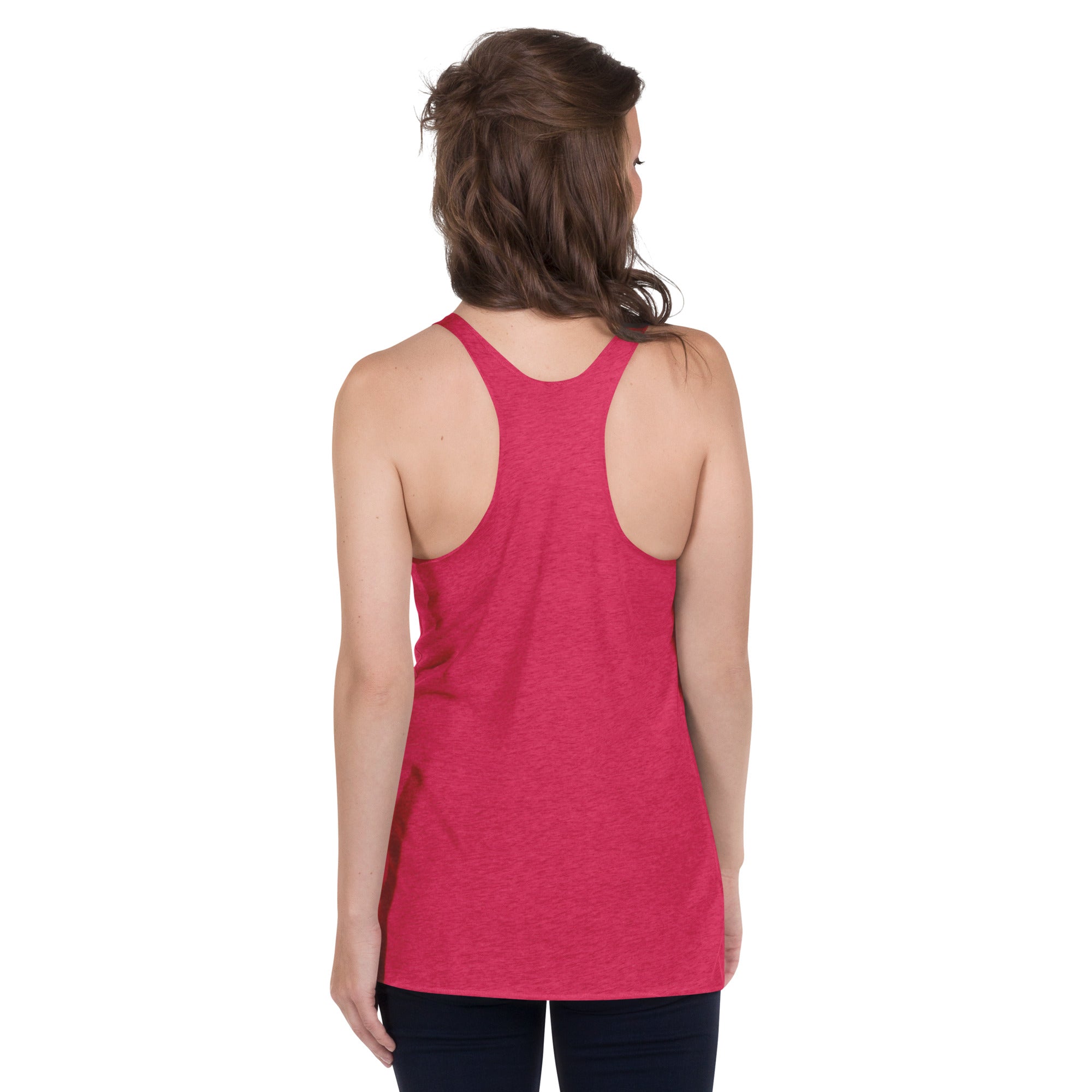 Wakesurf Lady Wakesurfer Riding The Wave Women's Racerback Tank