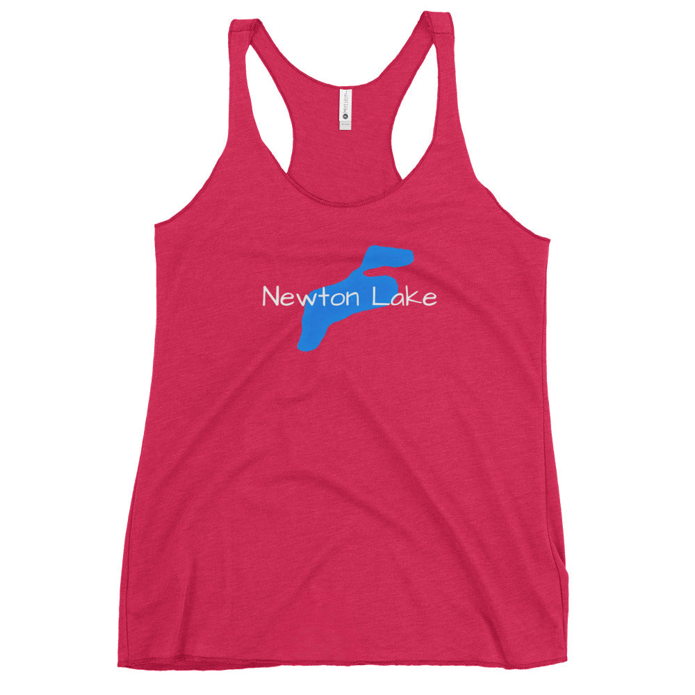 Newton Lake Outline Women's Racerback Tank