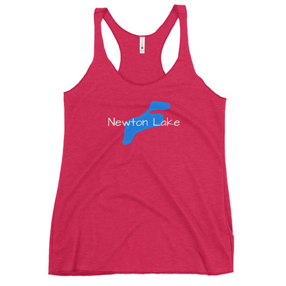 Newton Lake Outline Women's Racerback Tank
