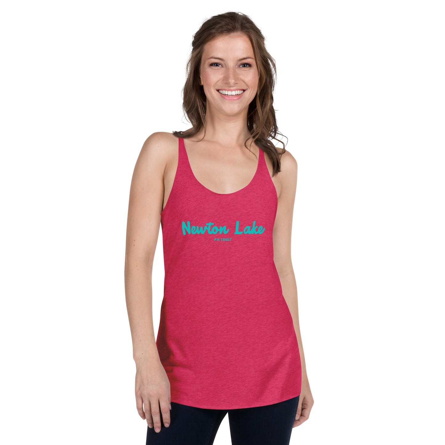 Newton Lake PA 18407 Women's Racerback Tank