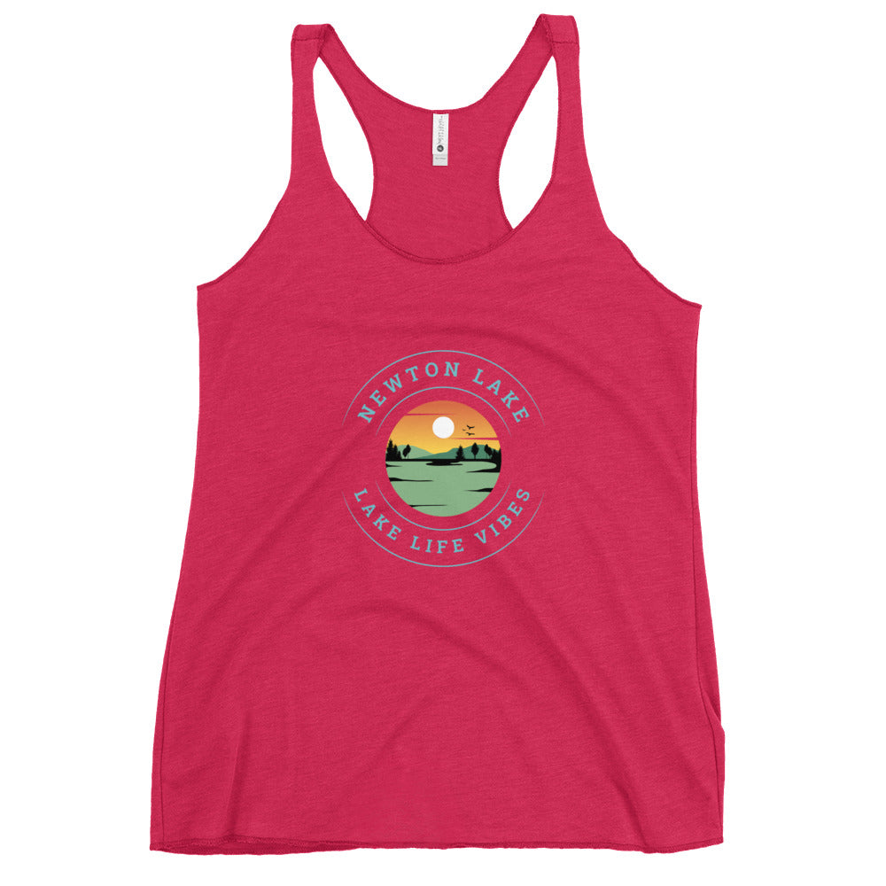 Newton Lake Sunset Women's Racerback Tank