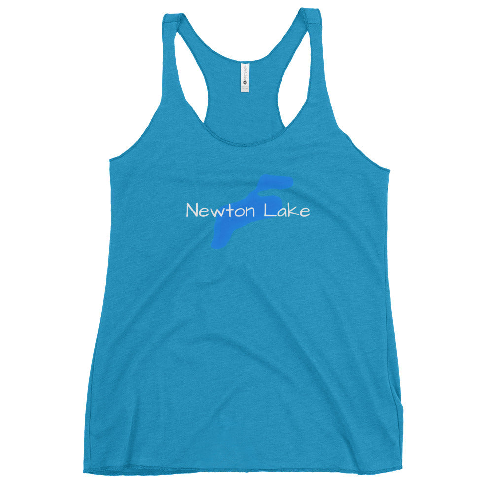 Newton Lake Outline Women's Racerback Tank