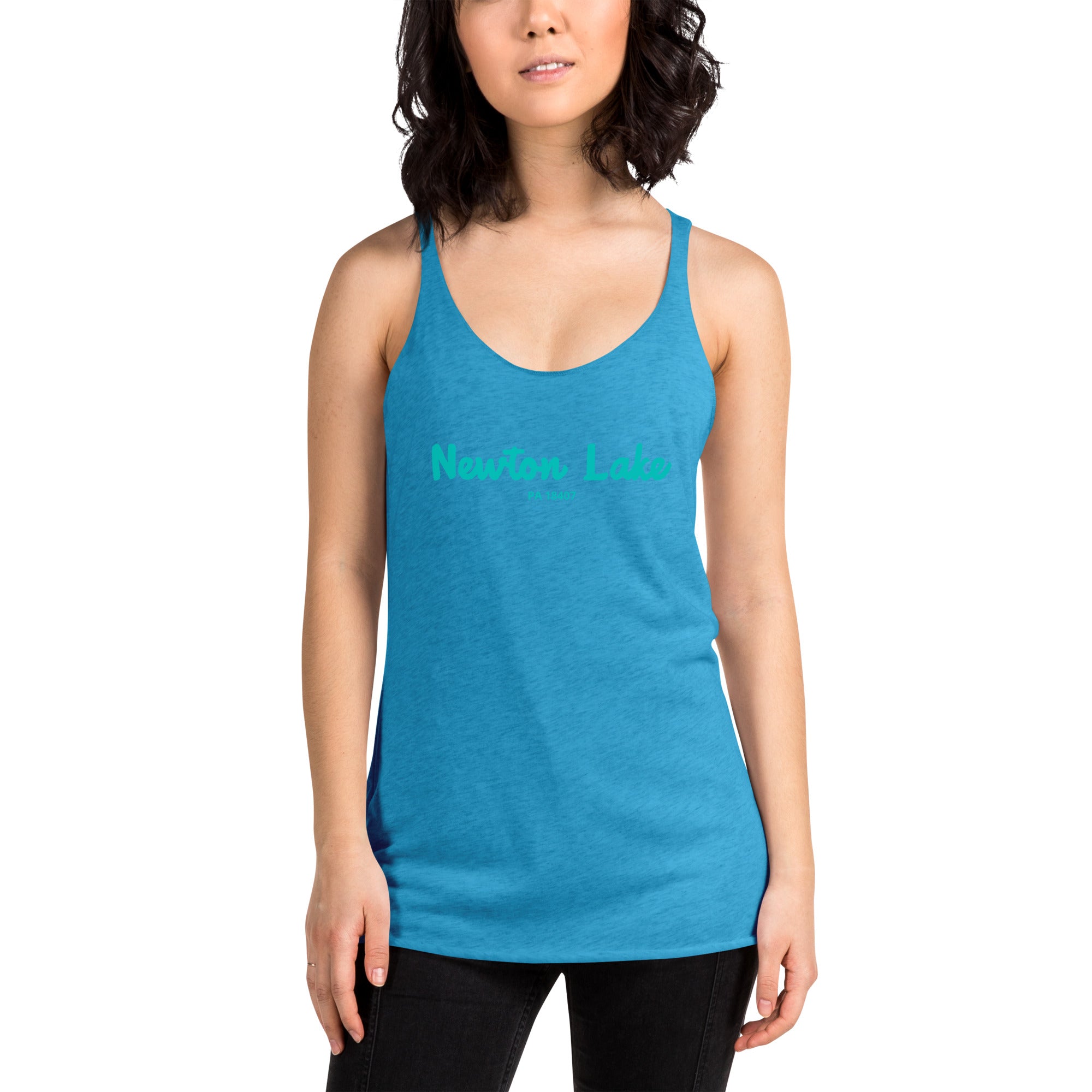 Newton Lake PA 18407 Women's Racerback Tank
