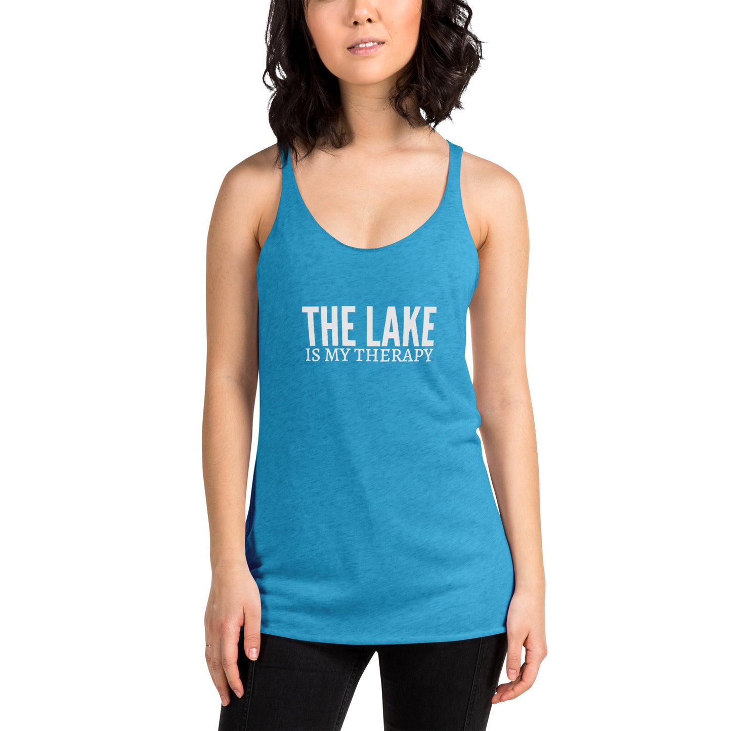 The Lake Is My Therapy Women's Racerback Tank